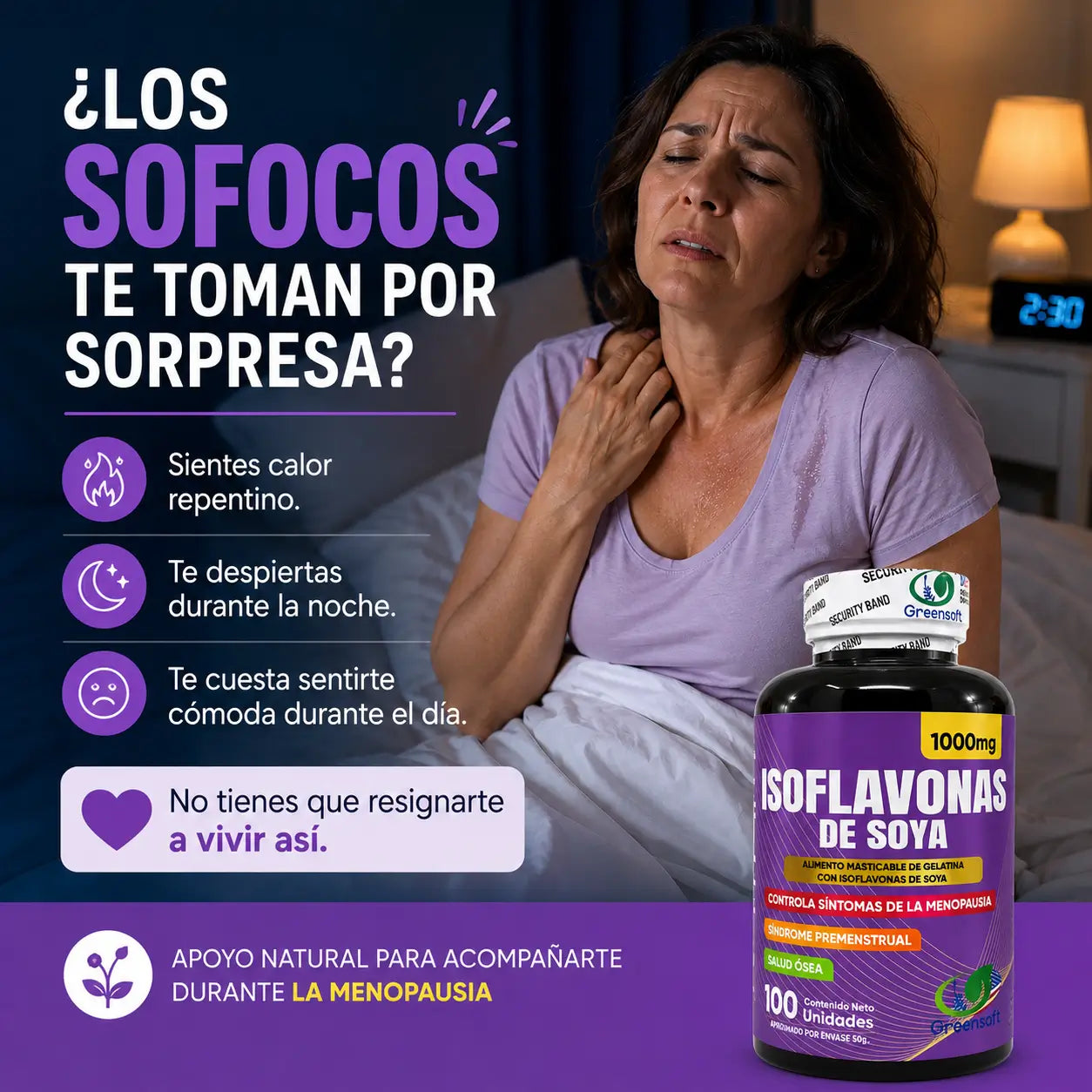 Isoflavona de soya  - Recupera tu bienestar y siéntete tú misma nuevamente