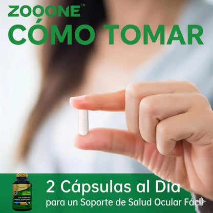 Zooone® Vitaminas para Ojos | Mejora tu Visión, Hidrata y Protege — 90 Cápsulas.